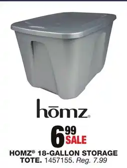 Blain's Farm & Fleet HOMZ 18-GALLON STORAGE TOTE offer