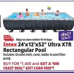 Ocean State Job Lot Intex 24' x 12' x 52 Ultra XTR Frame Rectangular Pool Set with Sand Filter Pump offer
