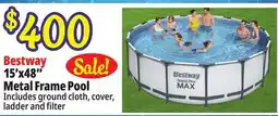 Ocean State Job Lot Bestway 15' x 48 Steel Pro Max Above Ground Pool Set offer