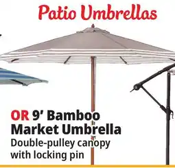 Ocean State Job Lot 9' Bamboo Market Umbrella offer