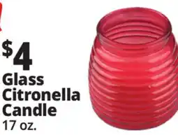 Ocean State Job Lot Glass Citronella Candle offer