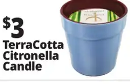Ocean State Job Lot Terra Cotta Citronella and Eucalyptus Candle 11.6 oz offer