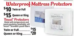 Ocean State Job Lot Waterproof Mattress Protectors offer