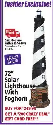 Ocean State Job Lot 72 Solar Lighthouse with Foghorn Sound offer