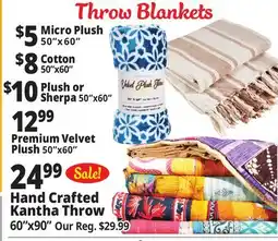 Ocean State Job Lot Throw Blankets offer