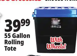 Ocean State Job Lot Gracious Living Premium Rolling Storage Tote with Lid 55 gal offer