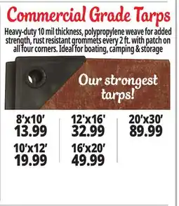 Ocean State Job Lot Commercial Grade Tarps offer