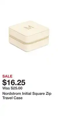 Nordstrom Nordstrom Initial Square Zip Travel Case offer