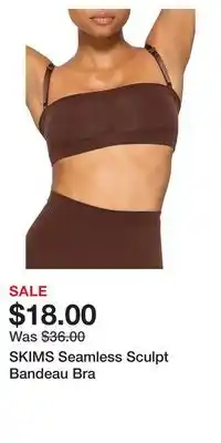 Nordstrom SKIMS Seamless Sculpt Bandeau Bra offer