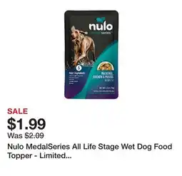 Petsmart Nulo MedalSeries All Life Stage Wet Dog Food Topper - Limited Ingredient, 2.8 Oz offer