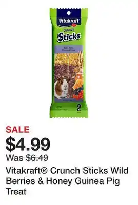 Petsmart Vitakraft Crunch Sticks Wild Berries & Honey Guinea Pig Treat offer