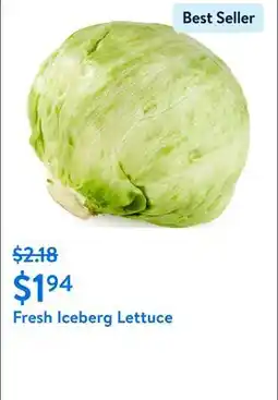 Walmart Fresh Iceberg Lettuce offer
