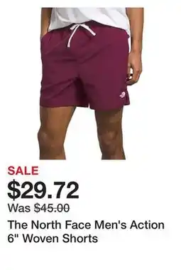 Dick's Sporting Goods The North Face Men's Action 6 Woven Shorts offer