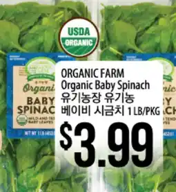 Hmart ORGANIC FARM Organic Baby Spinach offer