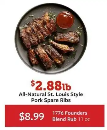 Fareway All-Natural St. Louis Style Pork Spare Ribs offer