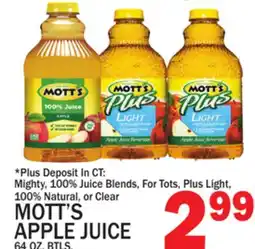 C Town MOTT'S APPLE JUICE offer