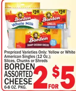 C Town BORDEN ASSORTED CHEESE 6-8 OZ. PKG offer