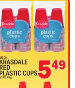 C Town KRASDALE RED PLASTIC CUPS offer