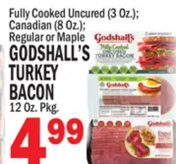 C Town GODSHALL'S TURKEY BACON 12 Oz. Pkg offer