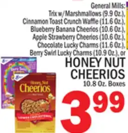 C Town HONEY NUT CHEERIOS offer