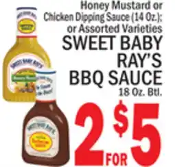 C Town SWEET BABY RAY'S BBQ SAUCE, 18 Oz. Btl offer