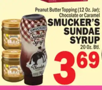 C Town SMUCKER'S SUNDAE SYRUP, 20 Oz. Btl offer