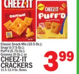 C Town CHEEZ-IT CRACKERS 11.5-12.4 Oz. Boxes offer