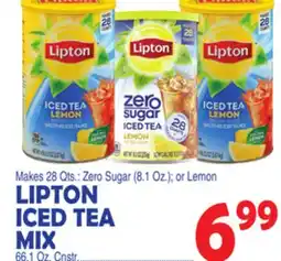Bravo Supermarkets LIPTON ICED TEA MIX 66.1 Oz. Cnstr offer