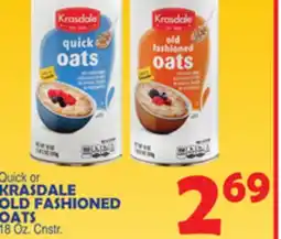 Bravo Supermarkets KRASDALE OLD FASHIONED OATS offer