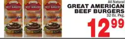 Bravo Supermarkets GREAT AMERICAN BEEF BURGERS offer