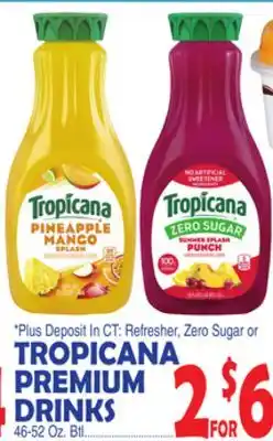Bravo Supermarkets TROPICANA PREMIUM DRINKS offer