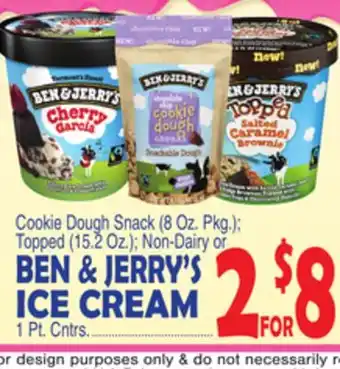 Bravo Supermarkets BEN & JERRY'S ICE CREAM 1 Pt. Cntrs offer