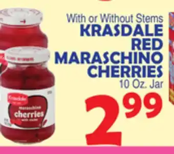 Bravo Supermarkets KRASDALE RED MARASCHINO CHERRIES offer