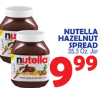 Bravo Supermarkets NUTELLA HAZELNUT SPREAD offer