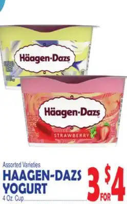 Bravo Supermarkets HAAGEN-DAZS YOGURT offer