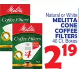 Bravo Supermarkets MELITTA CONE COFFEE FILTERS offer