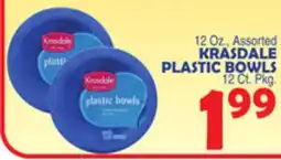 Bravo Supermarkets KRASDALE PLASTIC BOWLS 12 Ct. Pkg offer