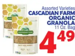 Bravo Supermarkets CASCADIAN FARM ORGANIC GRANOLA offer