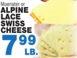 Bravo Supermarkets ALPINE LACE MUENSTER OR SWISS CHEESE offer