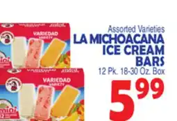Bravo Supermarkets LA MICHOACANA ICE CREAM BARS offer