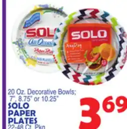 Bravo Supermarkets SOLO PAPER PLATES offer