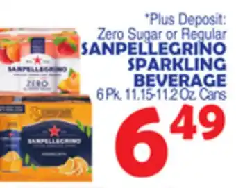 Bravo Supermarkets SANPELLEGRINO SPARKLING BEVERAGE offer