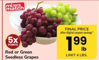 ACME Red or Green Seedless Grapes offer