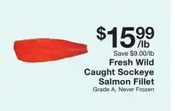 Fairway Store Market Fresh Wild Caught Sockeye Salmon Fillet offer