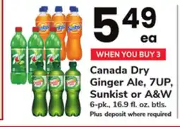 ACME Canada Dry Ginger Ale, 7UP, Sunkist or A&W offer