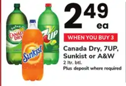 ACME Canada Dry, 7UP, Sunkist or A & W offer