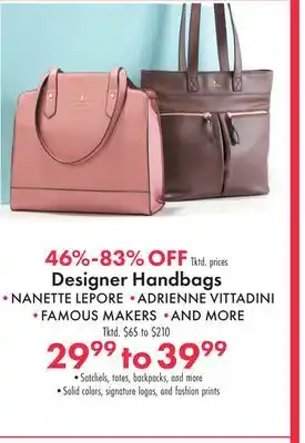 Boscov's Designer Handbags offer