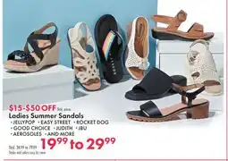 Boscov's Ladies Summer Sandals offer