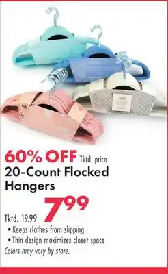 Boscov's 20-Count Flocked Hangers offer