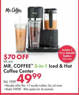 Boscov's MR. COFFEE 3-in-1 Iced & Hot Coffee offer